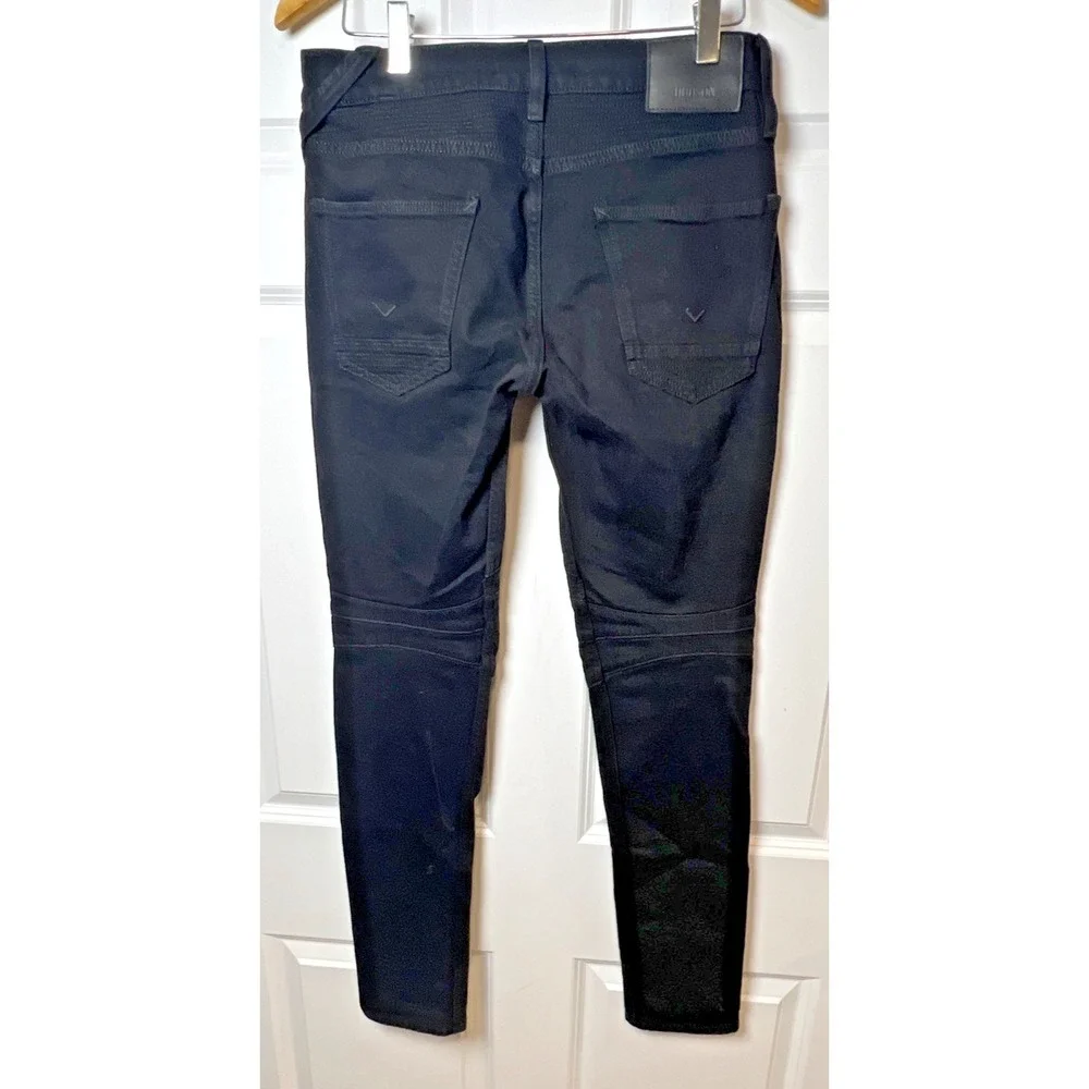 Hudson Blinder‎ V2 Biker Jeans Men 28 Black Moto Skinny Zip M446DPQ Stretch